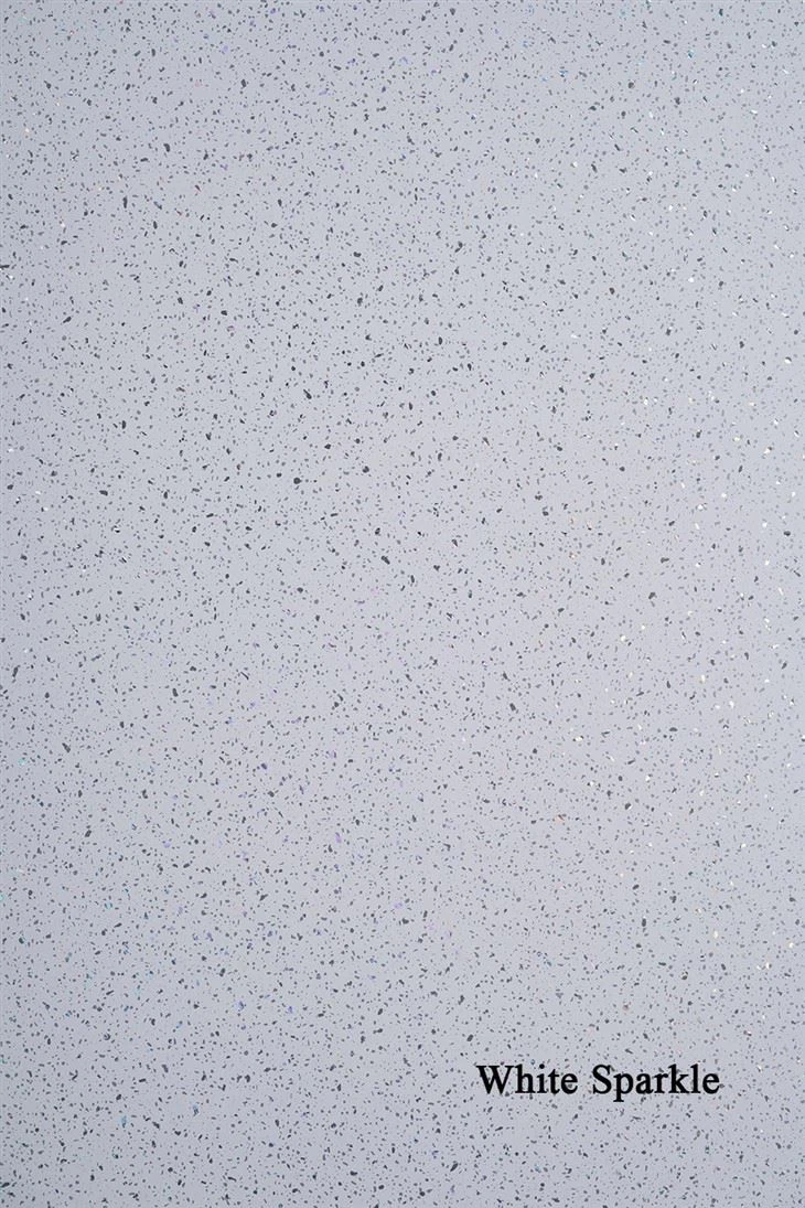 1 미터 와이드 화이트 스파클 광택 PVC 벽면